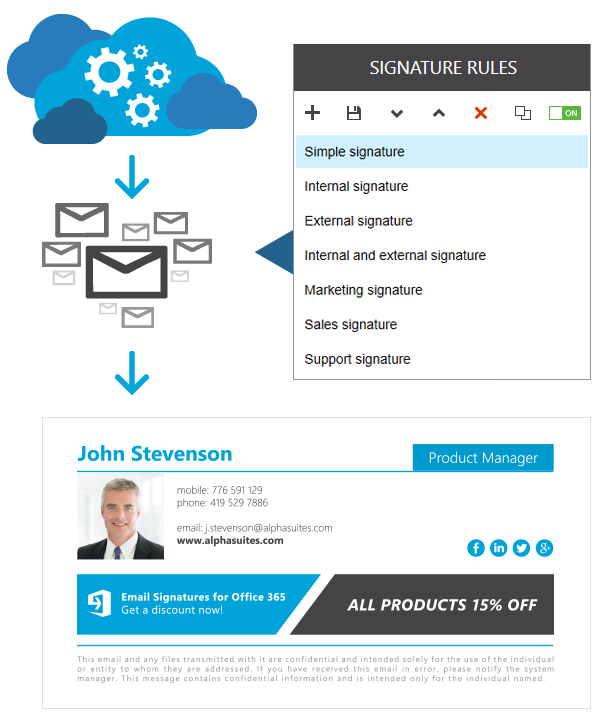 CodeTwo Email Signature for Office 365 product screenshot